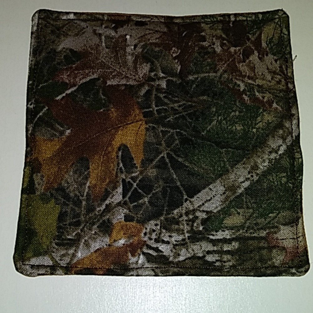 Cloth coasters camo mini mug rugs